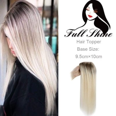 Full Shine Long Straight Human Hair Topper