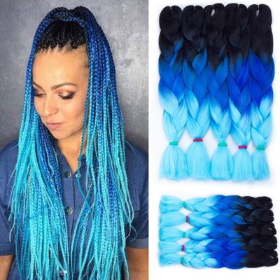 Liyate Jumbo Ombre Kanekalon Synthetic Box Braids Hair Extensions