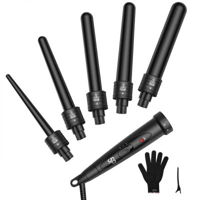 AMTOKO by Homitt 5-in-1 Curling Wand Set