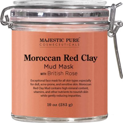 MAJESTIC PURE Moroccan Red Clay Facial Mud Mask