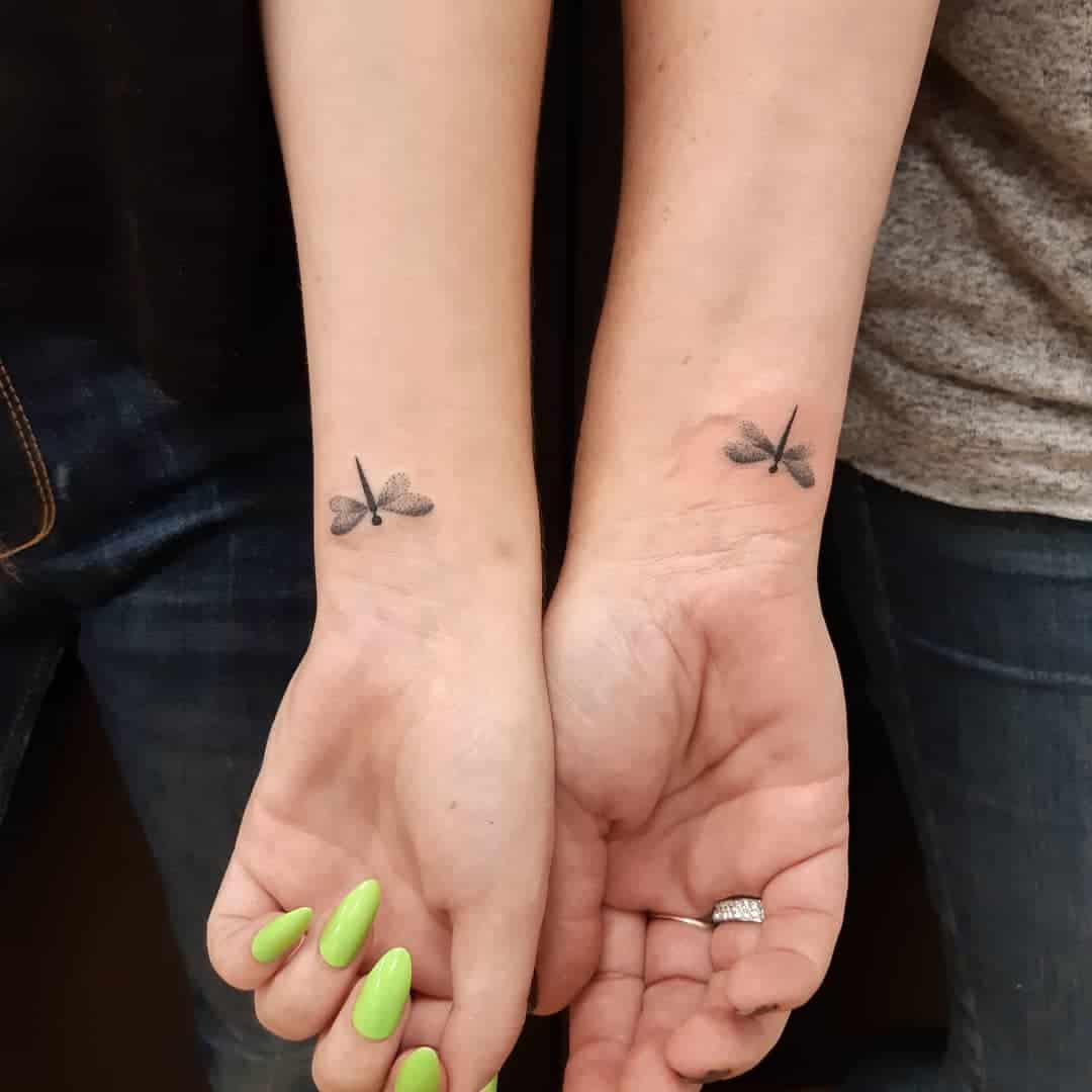 50 Small Wrist Tattoo Ideas - A Dragonfly