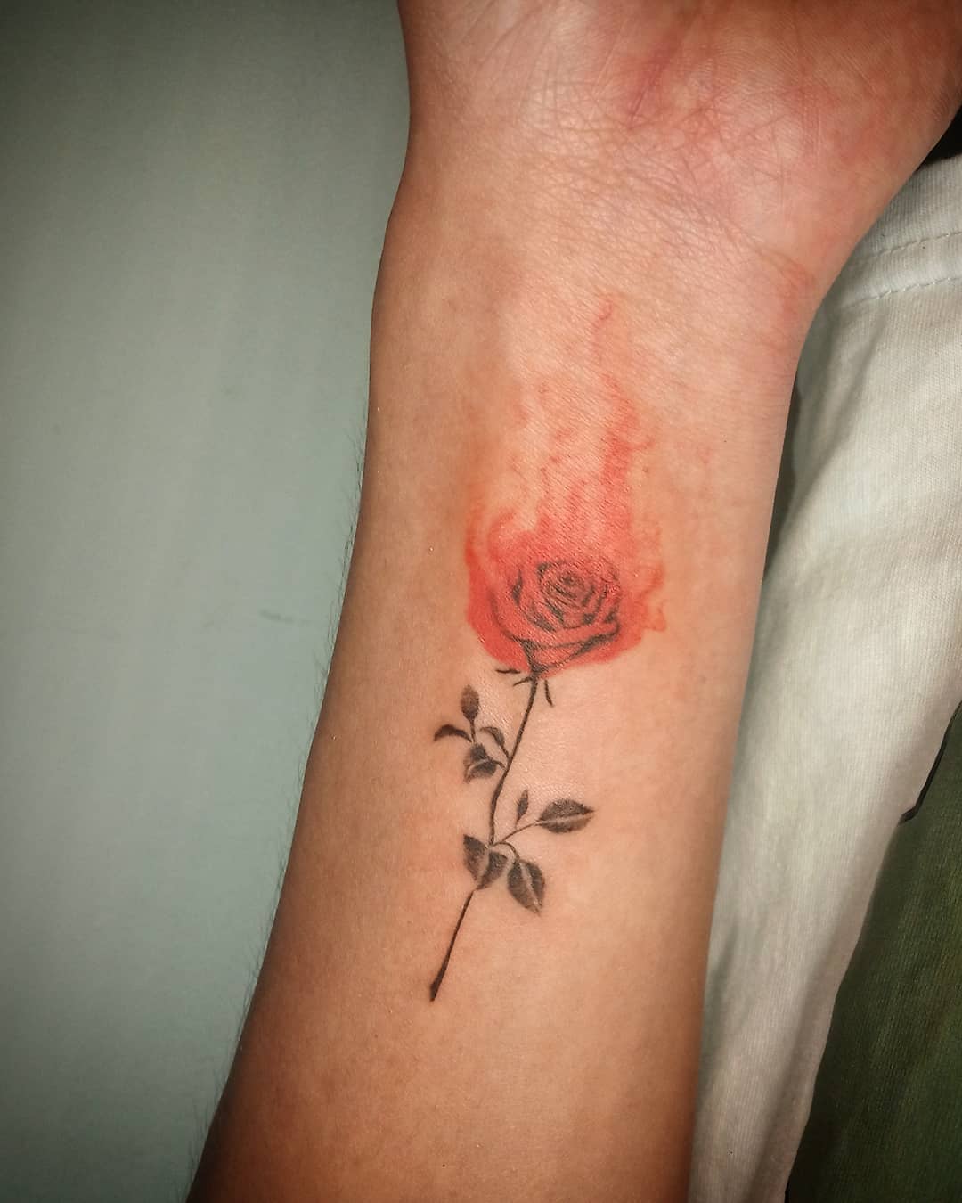 Discover 90 about rose on fire tattoo latest  indaotaonec