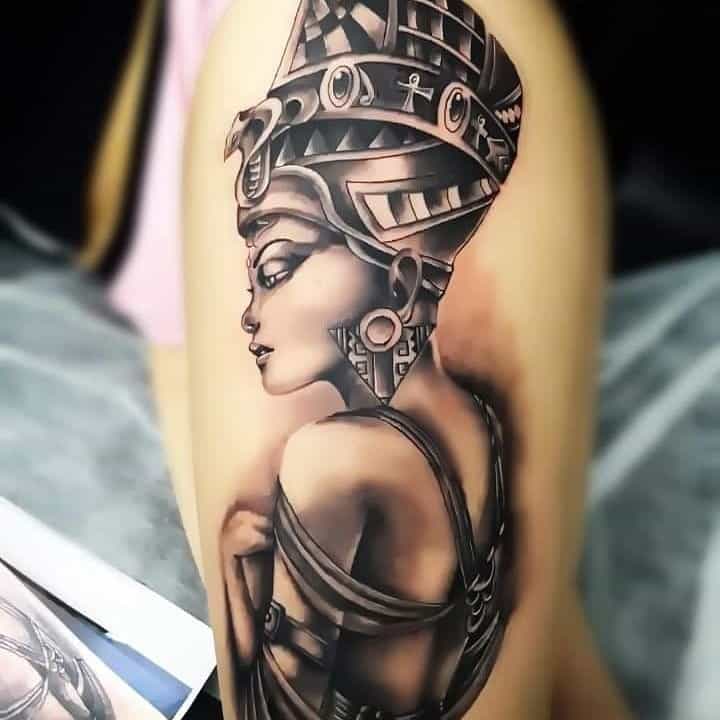 BBNaija Star Vee Gets Tattoo Of Ancient Egyptian Queen Nefertiti Photo