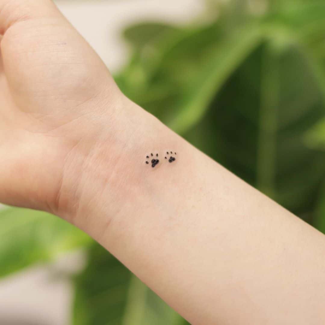 Mini Paw Print Tattoos