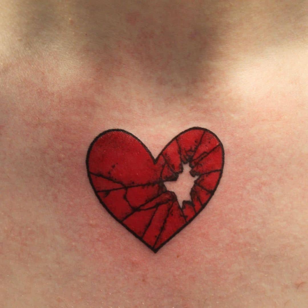 50 Broken Heart Tattoo Design Ideas Beauty Mag   Broken Glass Heart Tattoo 