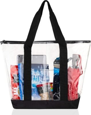 Bags for Less Large Clear Vinyl Tote Bag