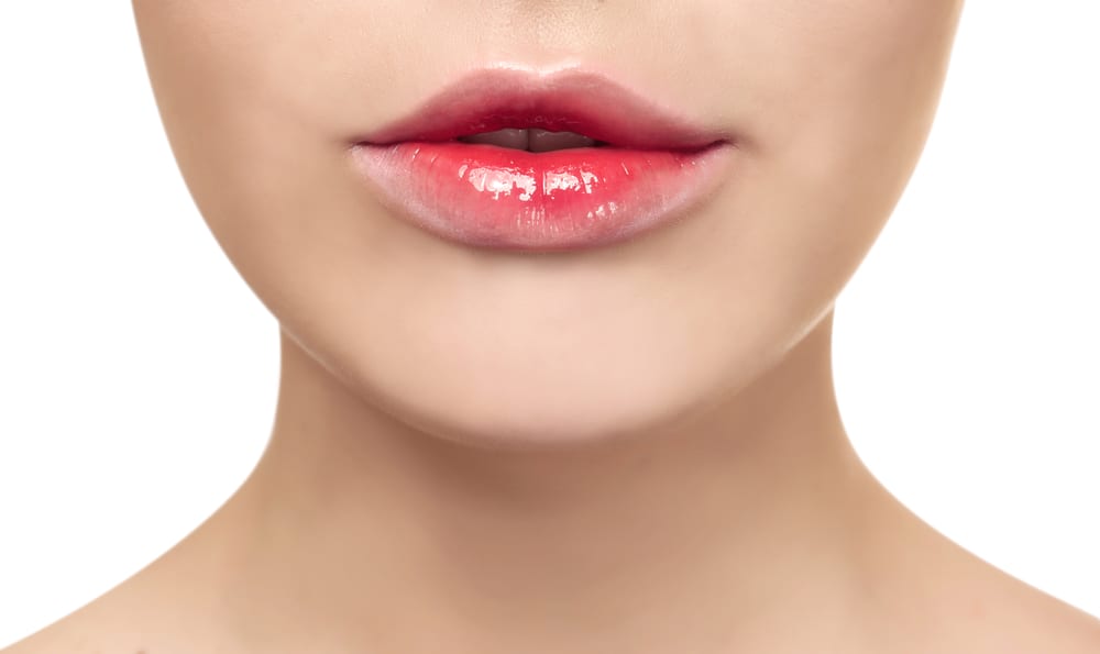 gradient lips with liquid tint