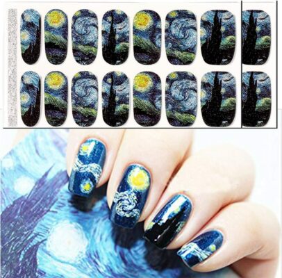 BlueZOO Store Van Gogh's Starry Night Full Nail Stickers