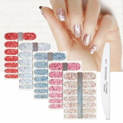 BornBeauty Glitter Nail Polish Decal Strips