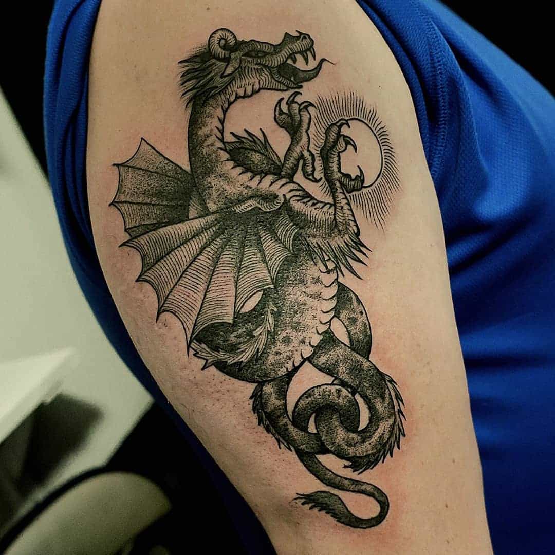 Medieval Dragon Tattoo Tribal Dragon Tattoo Zoomed Flickr Photo   Medieval Dragon Tattoo 