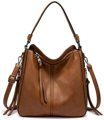 Realer Faux Leather Hobo Bag