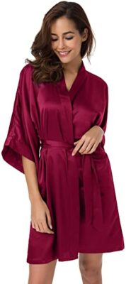 SIORO Women’s Satin Kimono Robe