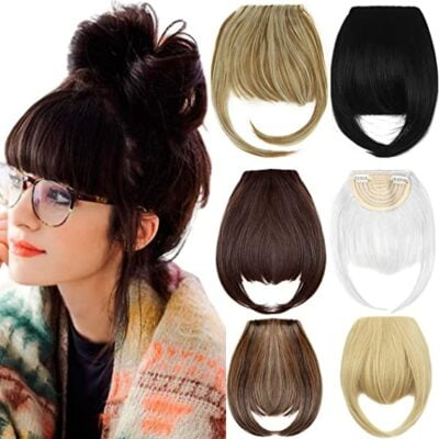 SLLIE Clip-In Bangs Full Fringe 