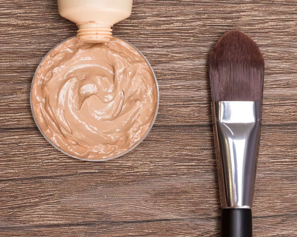 liquid foundation brushes with makeup