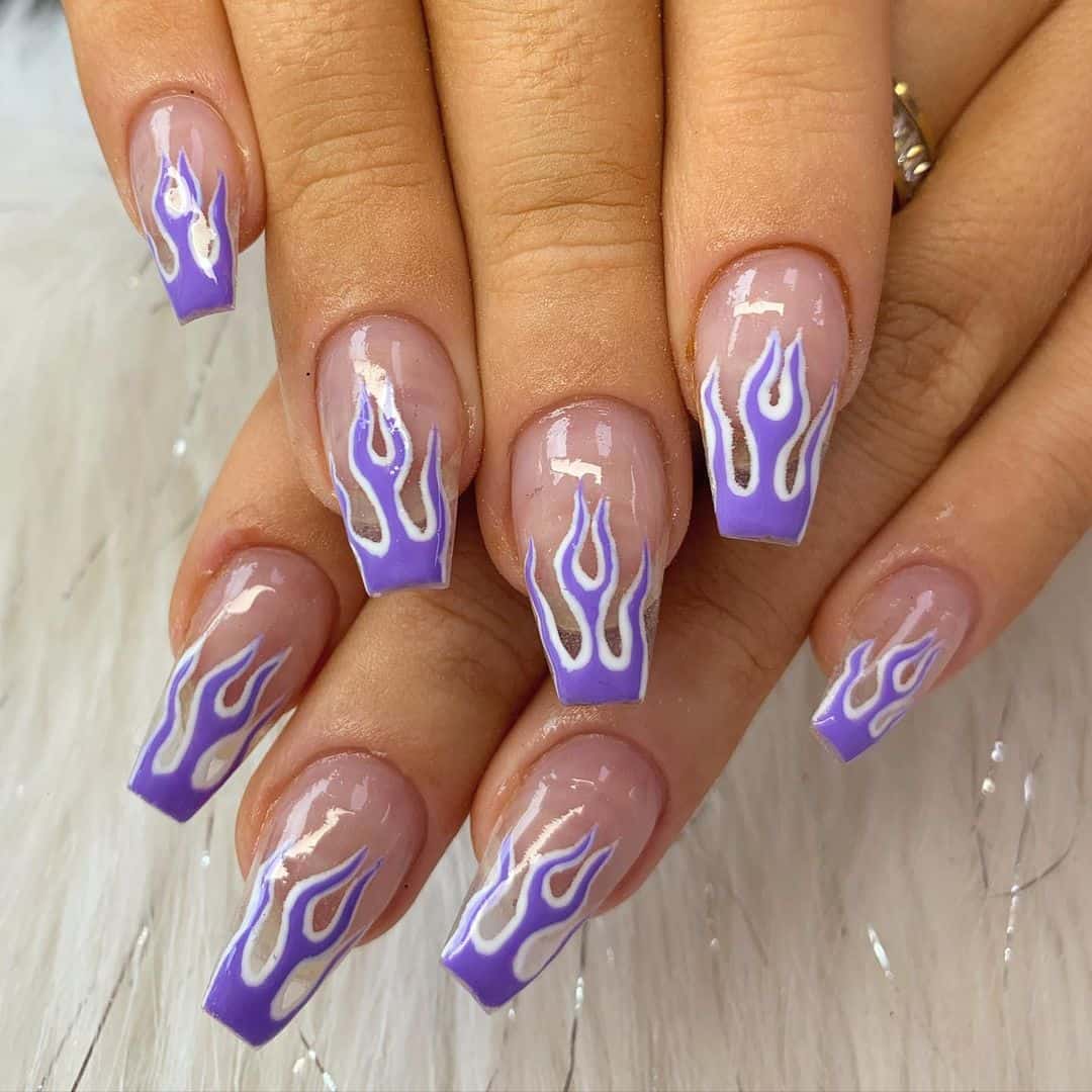 purple nail design 2023