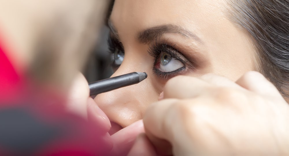 eyeliner being applied to waterline