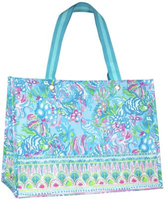 Lilly Pulitzer Aqua La Vista Shopper Bag