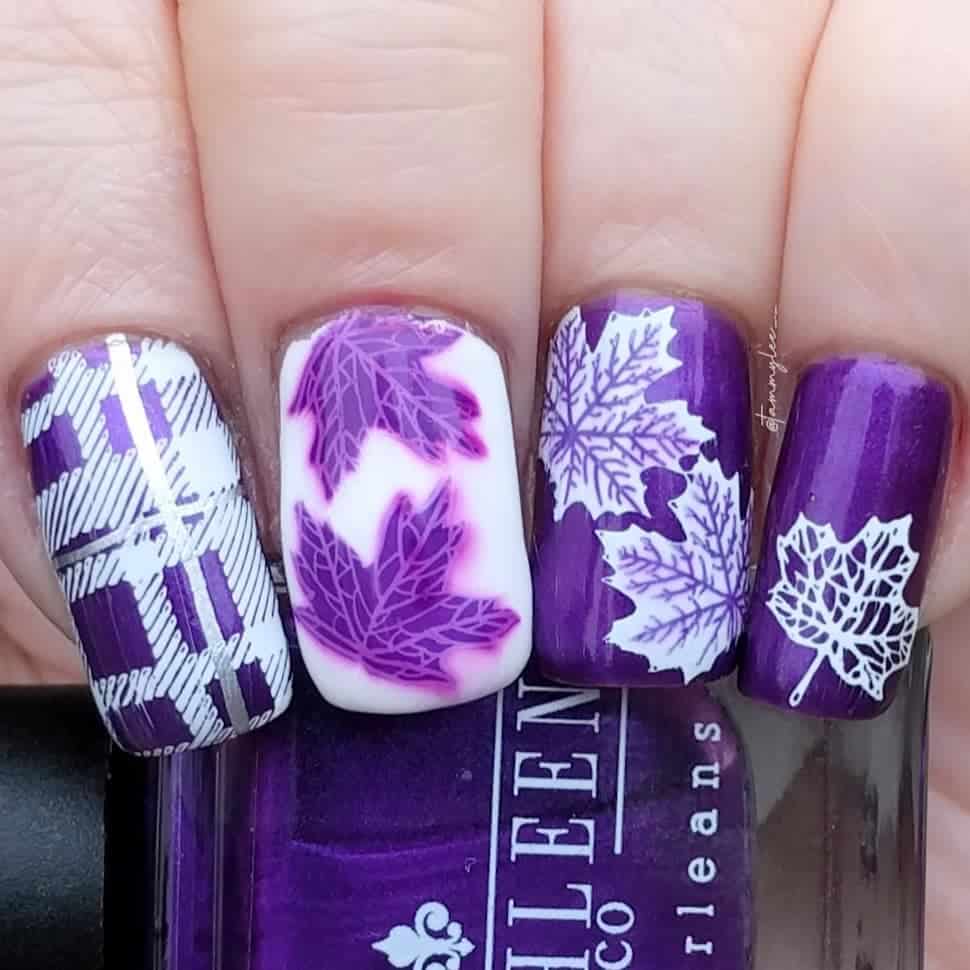 fall purple nails