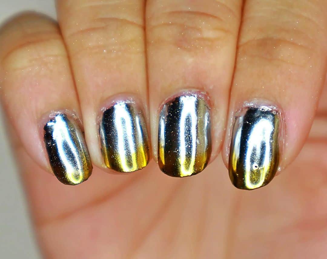 French Nails with Chrome Accents - wide 7