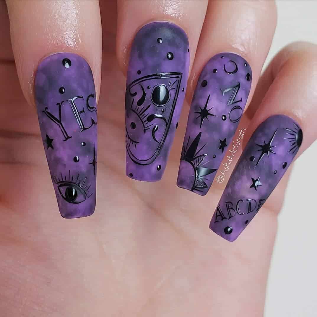 Long-Lasting Purple Manicure