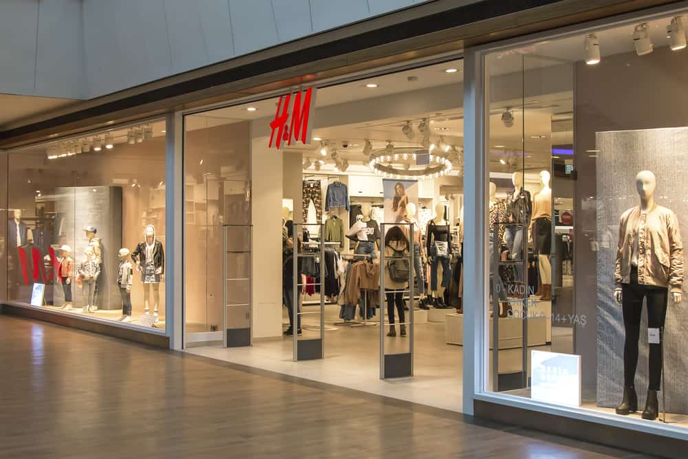 H&M storefront in a mall