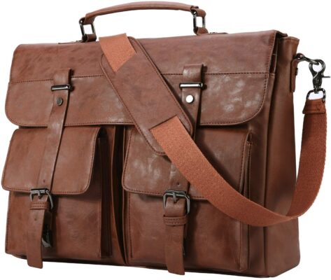 Seyfocnia Men's Faux Leather Satchel