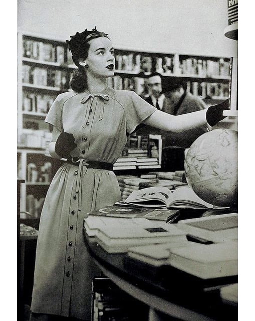 Vintage photo of a woman in a shirtdress