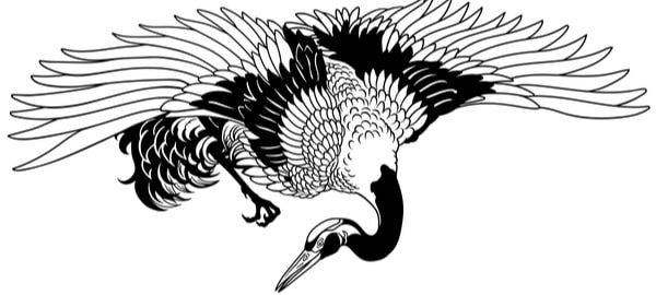 crane tattoo design