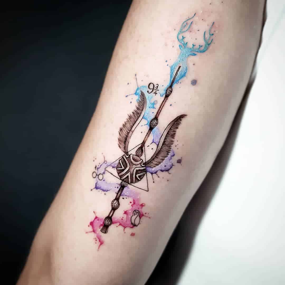 50 Stupefyingly Magical Harry Potter Tattoo Concepts | instasave CIYt07nFF3P 1