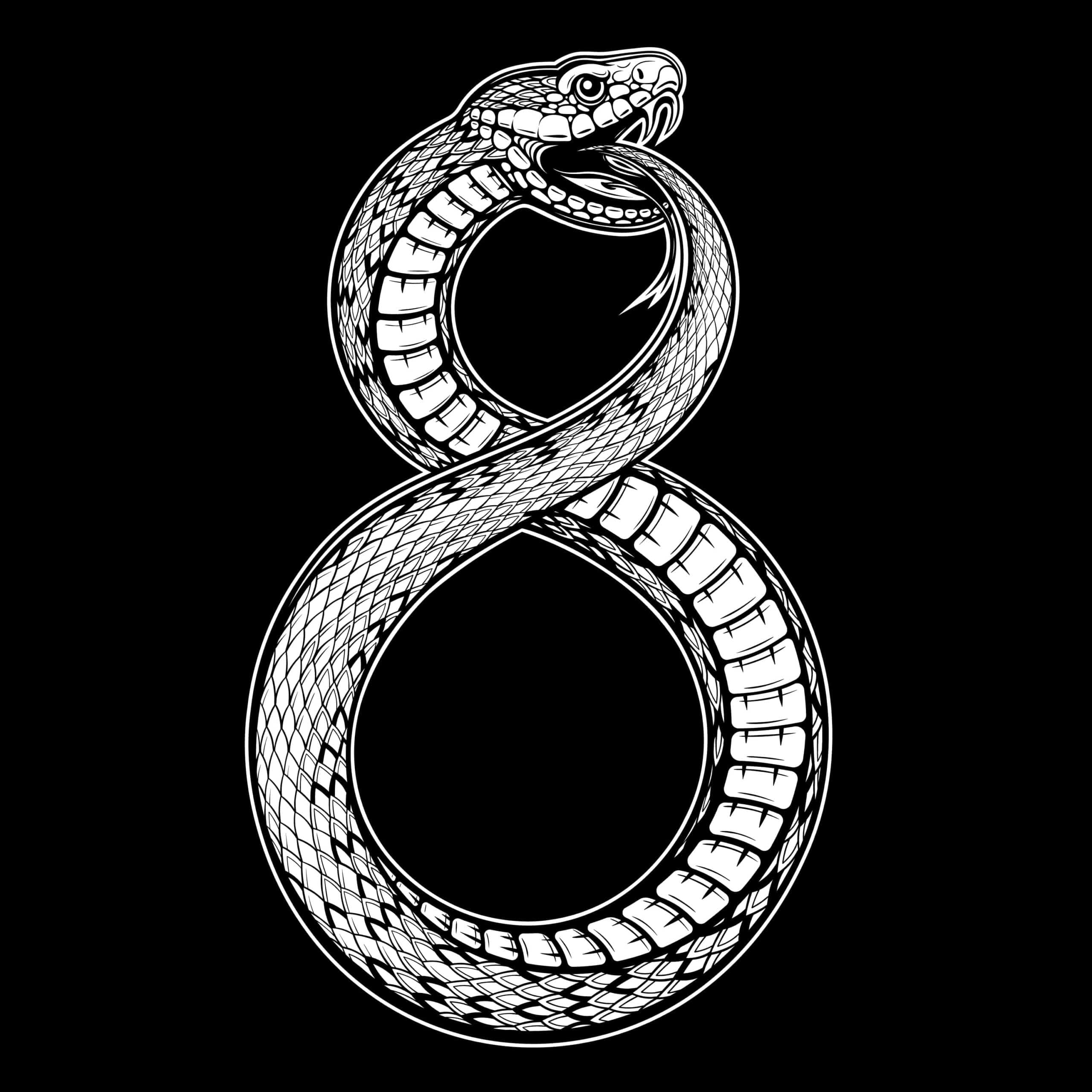 ouroboros and infinity symbol drawing