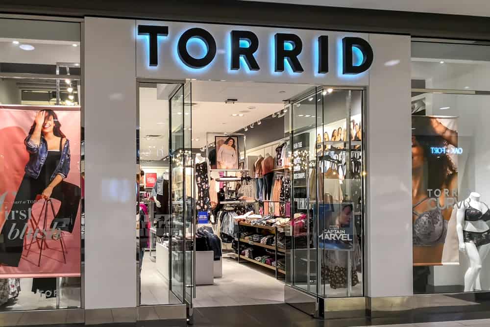 outside of a Torrid store