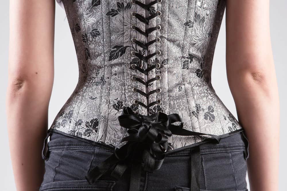 woman wearing corset