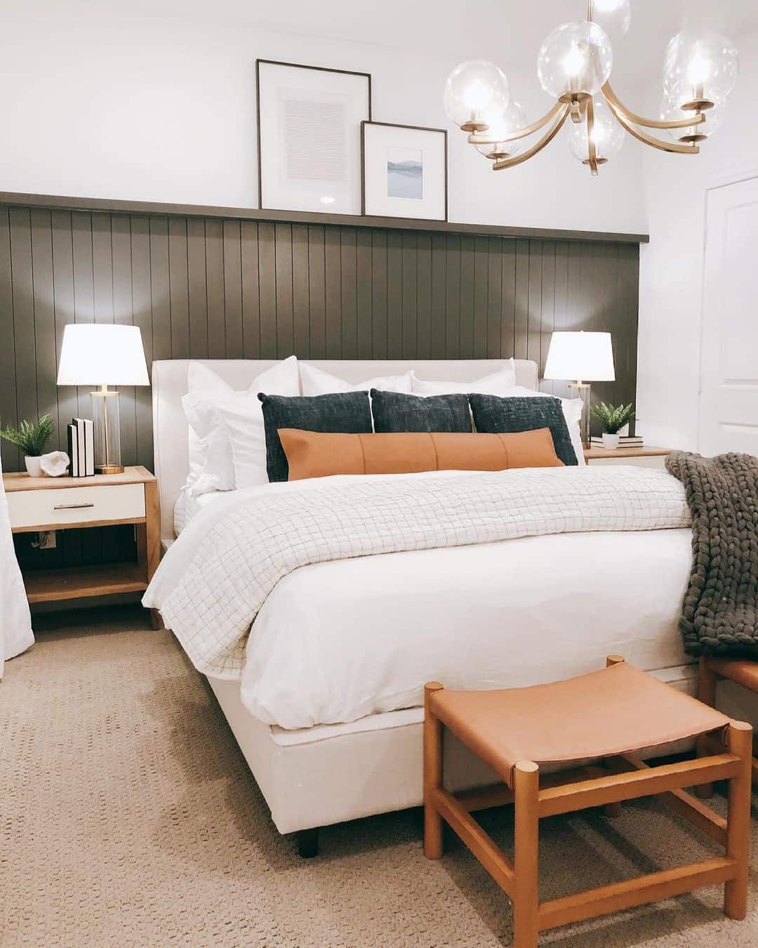 A minimalist bedroom set