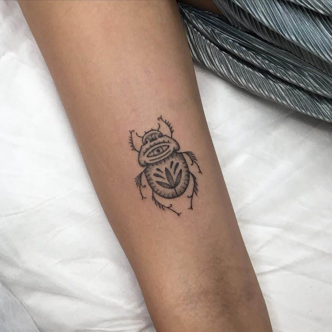 50+ Stick and Poke Tattoo Design Concepts | Beetle