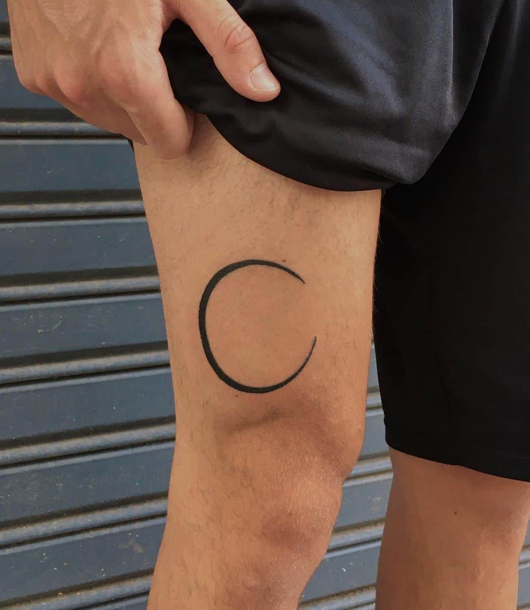 50+ Stick and Poke Tattoo Design Concepts | Crescent Moon
