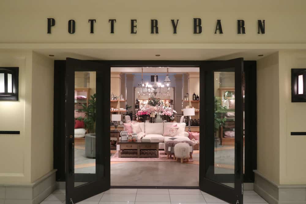 Looking Into A Pottery Barn Storefront 