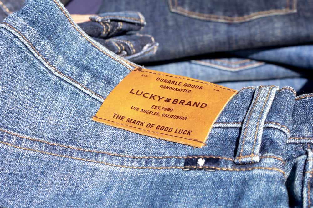 pair of lucky brand jeans