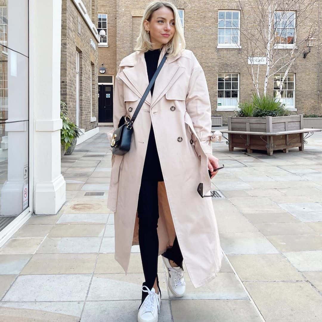 River Island Instagram model trench coat