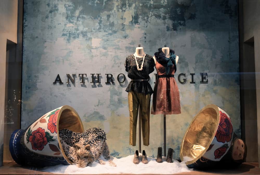 anthropologie storefront mannequins