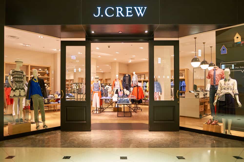 j crew storefront shopping mall