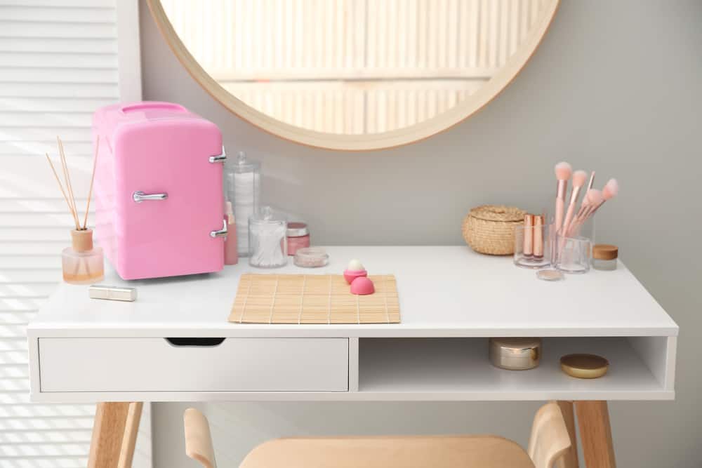 organized vanity table