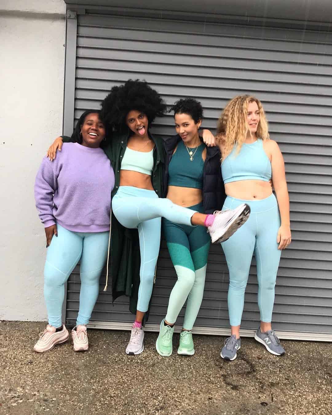 outdoor voices yoga gear on women