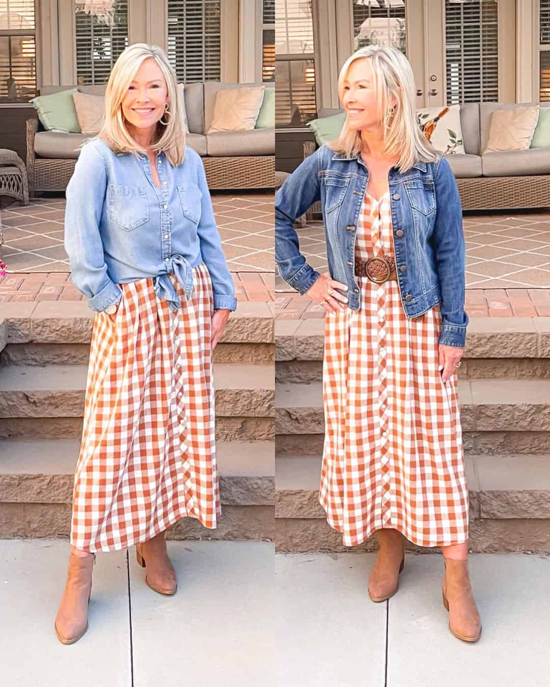 gingham cowgirl dress